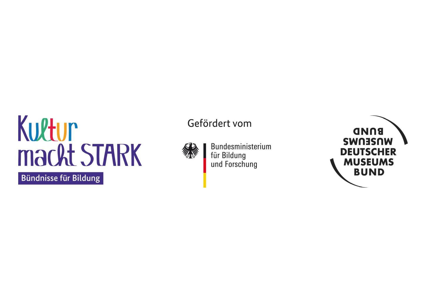 Logos der Fördermittelgeber im Programm "Kultur macht stark"